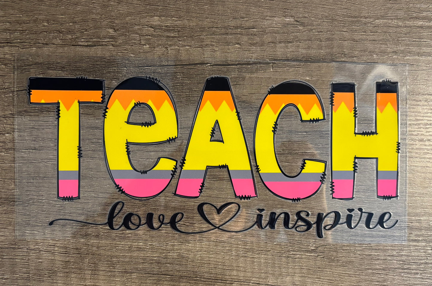 UV DTF Glass Cup - TEACH