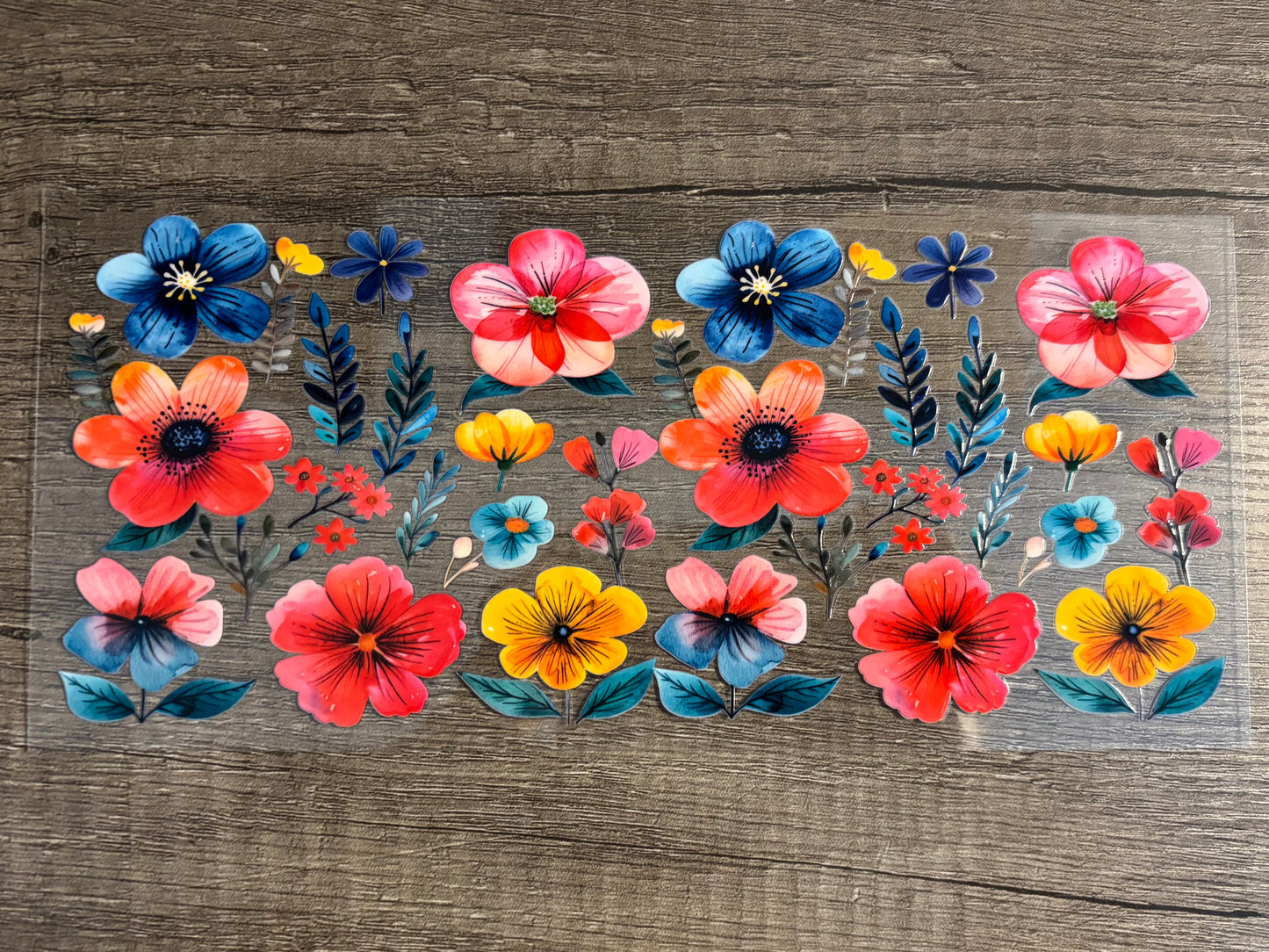 UV DTF Glass Cup - Wildflowers