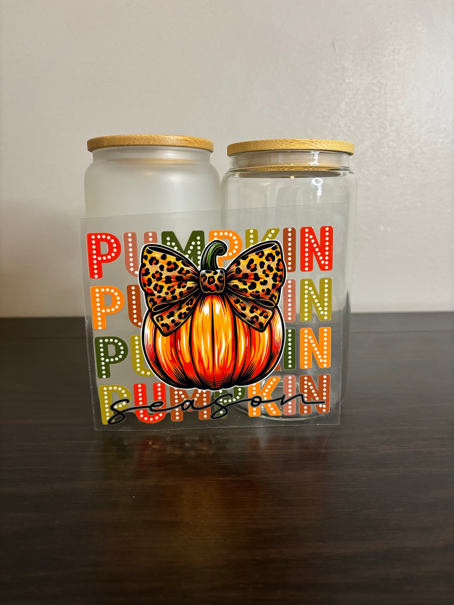 UV DTF Glass Cup - Pumpkin Season