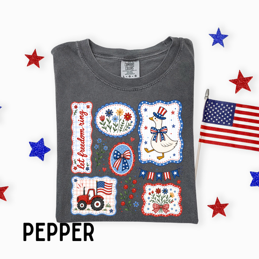 Patriotic Floral Cottagecore