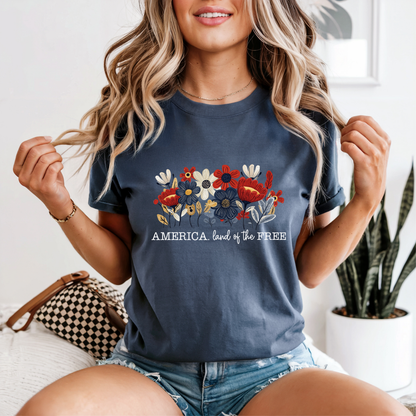 America Land of the Free (Floral)
