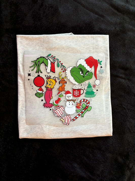 Grinch Collage Heart