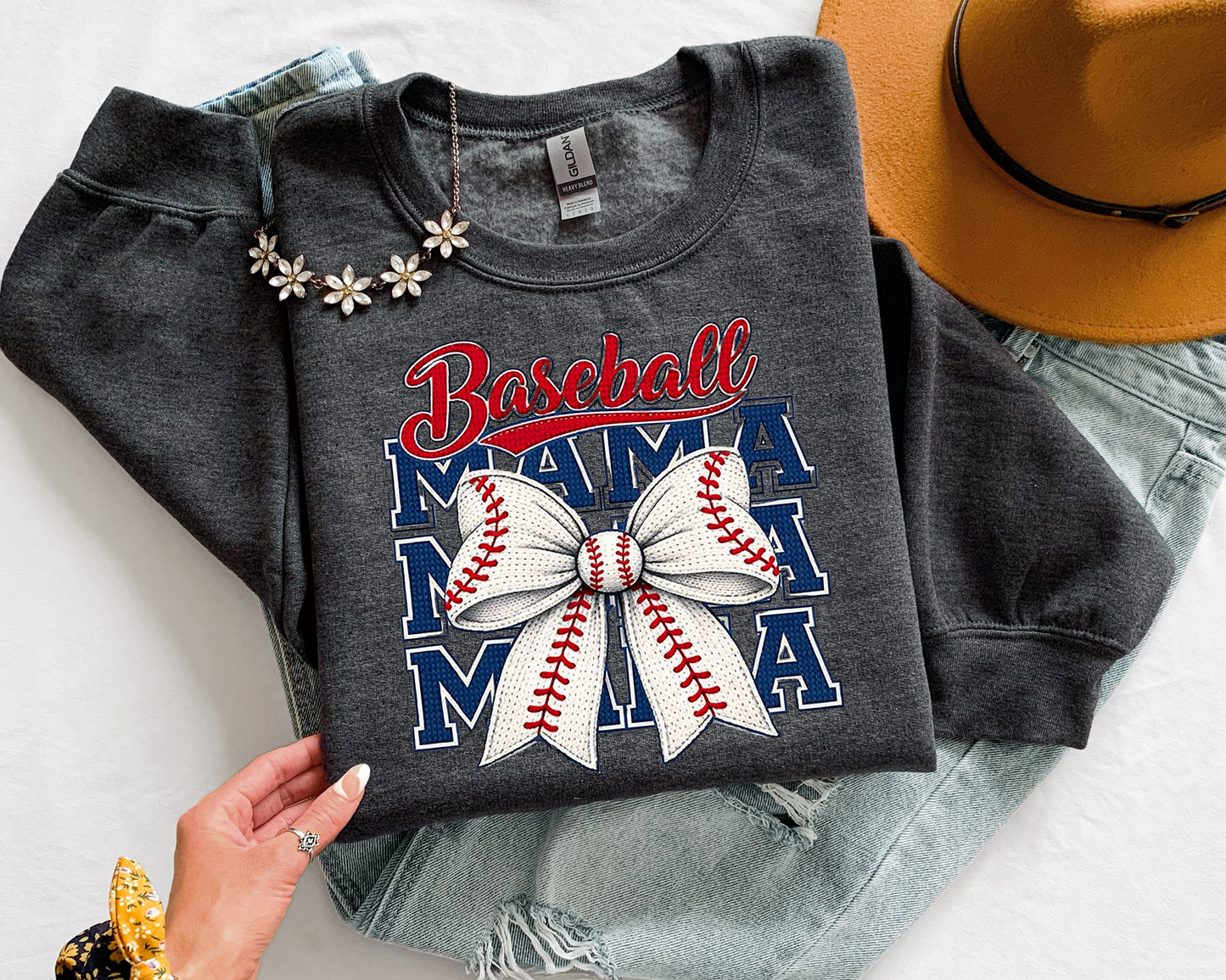 Baseball Mama w/ Bow