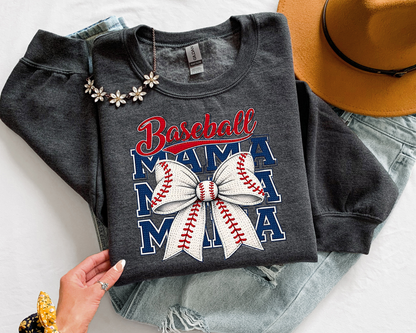 Baseball Mama w/ Bow