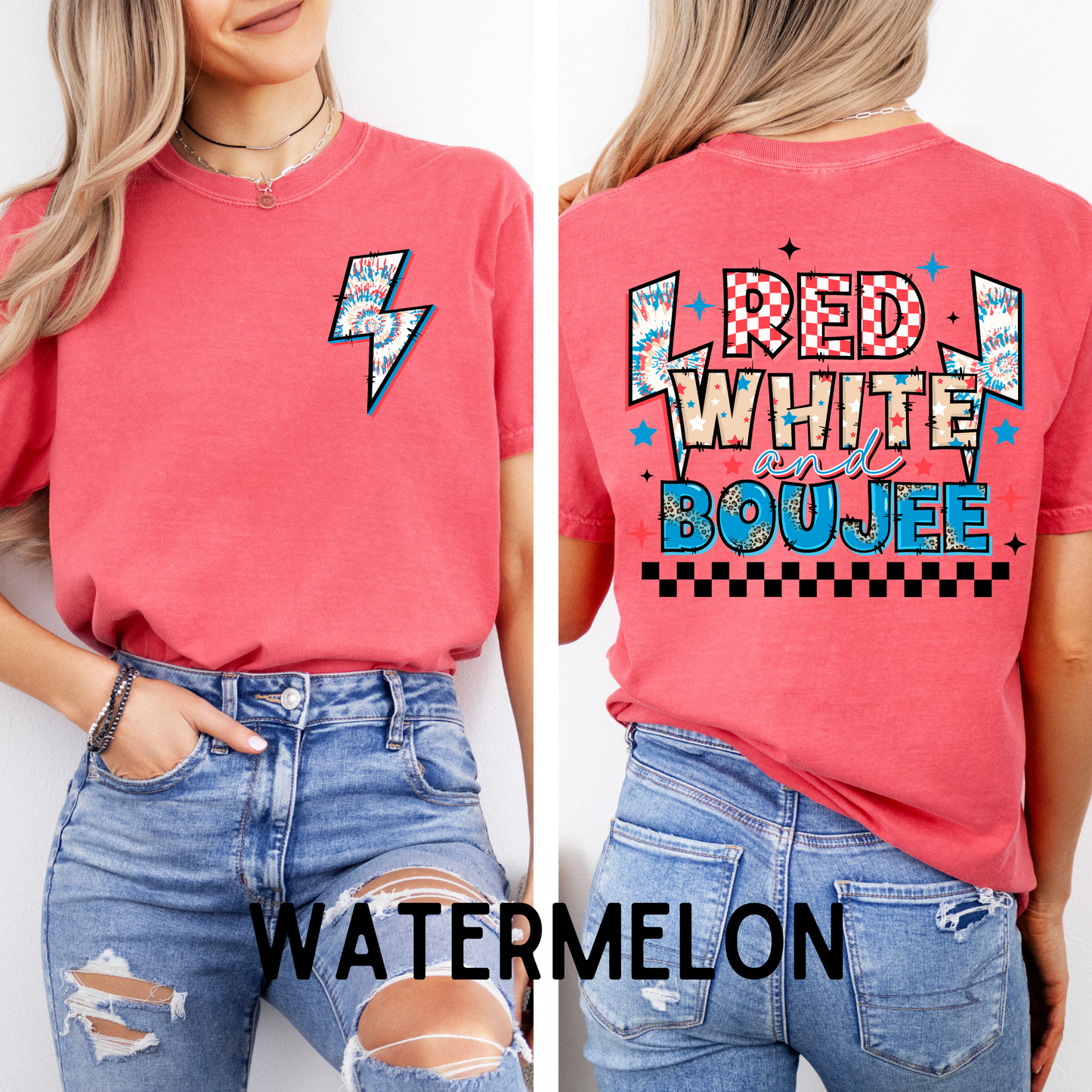 Red, White, and Boujee (on back with Pocket)
