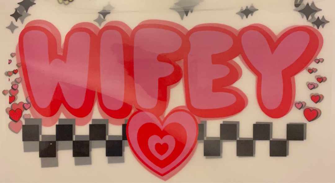 Wifey - Pink and Checkered