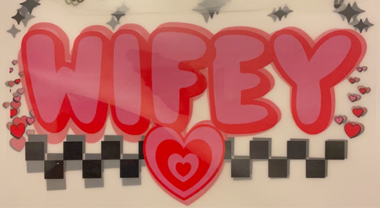 Wifey - Pink and Checkered