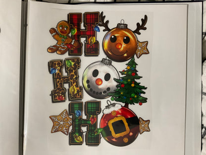 Ho Ho Ho - Christmas Ornaments - Christmas - Winter Shirt - Bella + Canvas