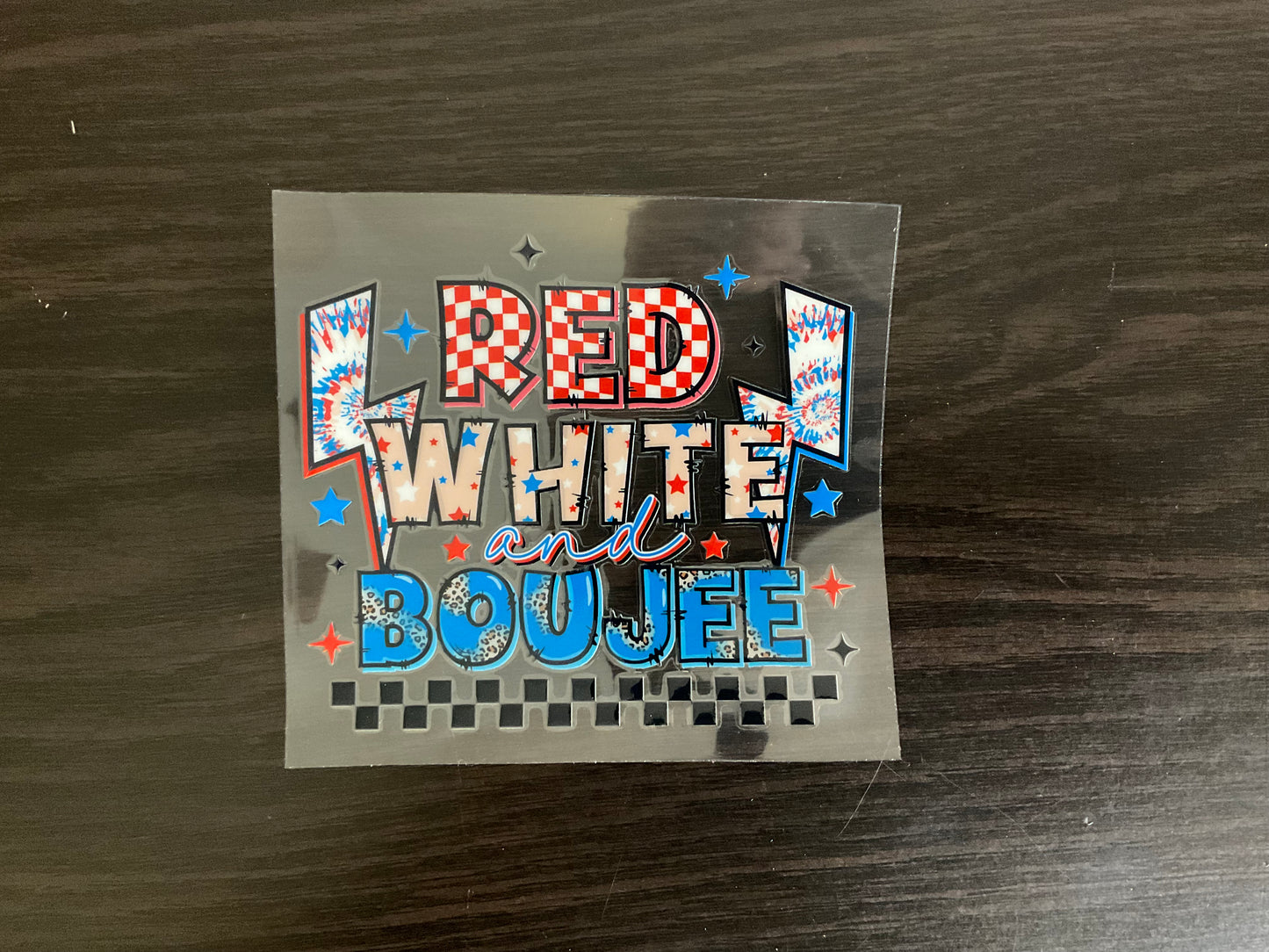 UV DTF - Red, White, and Boujee