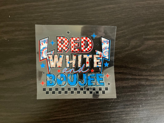UV DTF - Red, White, and Boujee