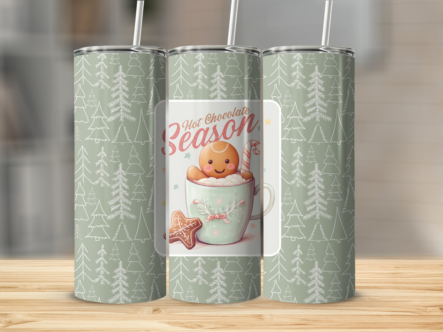 Hot Chocolate Season - Gingerbread Man - Christmas - 20 oz Tumbler