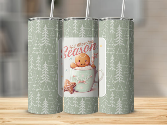 Hot Chocolate Season - Gingerbread Man - Christmas - 20 oz Tumbler