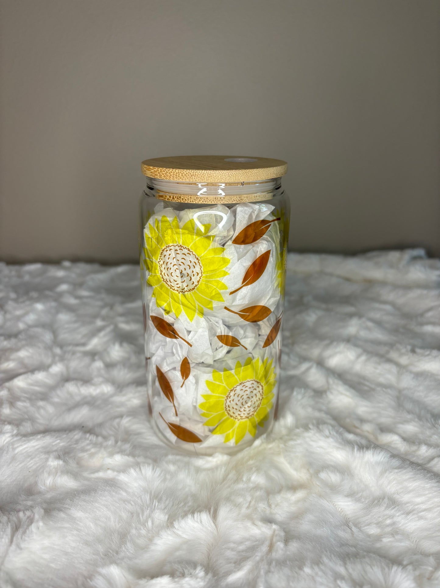 Sunflowers and Leaves