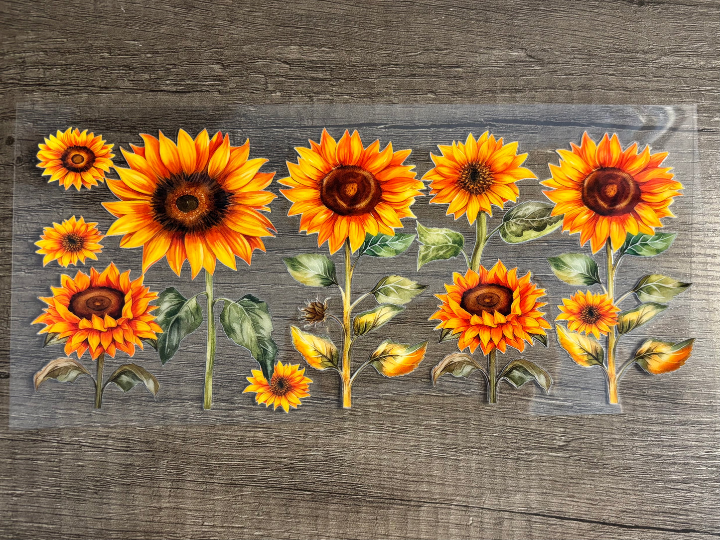 UV DTF Glass Cup - Sunflowers
