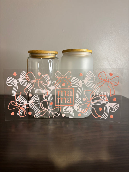 UV DTF - Mama - Pink Bows