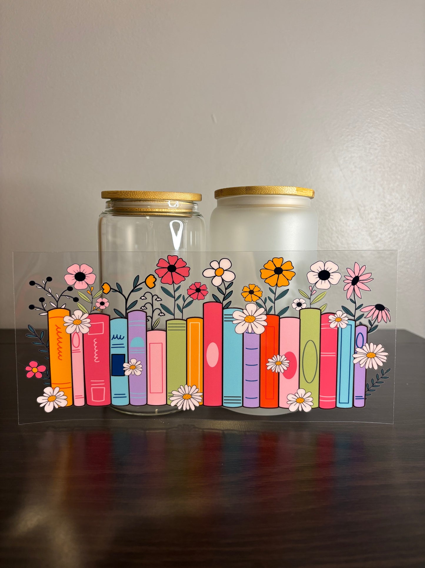 UV DTF - Floral Bookshelf