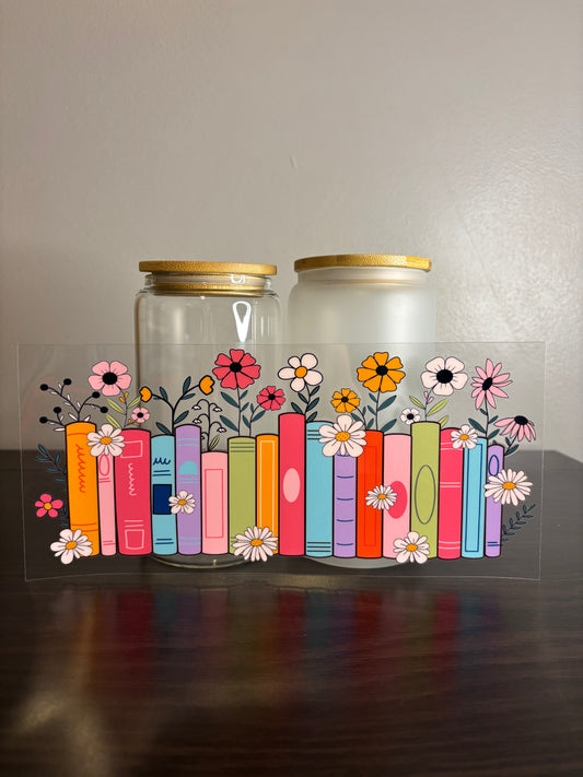 UV DTF - Floral Bookshelf