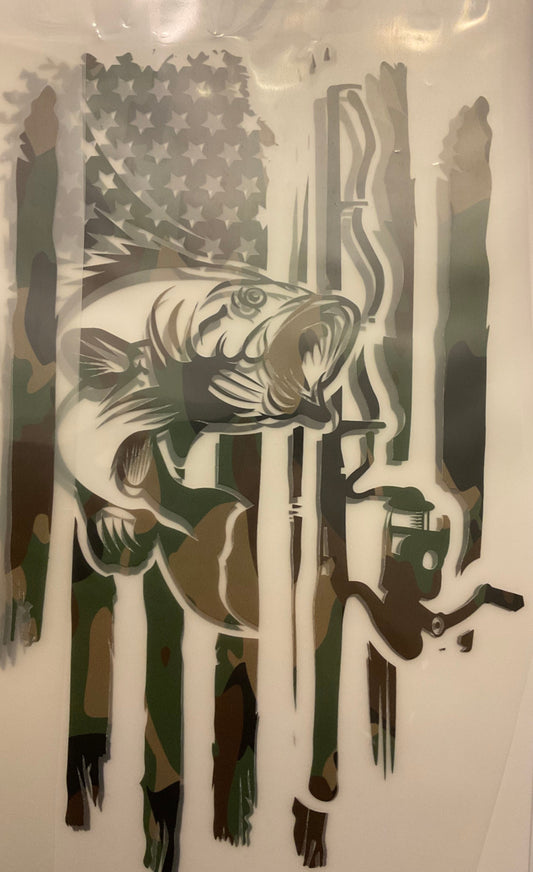Camo Flag - Fish and Rod