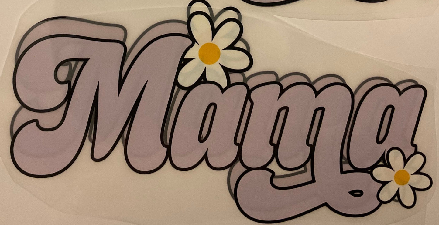 Mama - Purple + Flowers