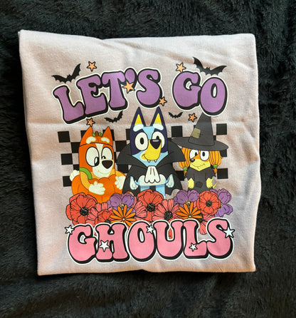 Let's Go Ghouls - Bluey - Kids Designs - Halloween - Fall Shirt - Bella + Canvas