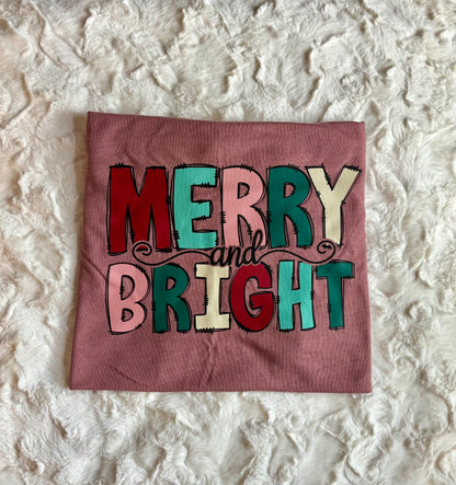Merry and Bright - Christmas - Winter Shirt - Bella + Canvas