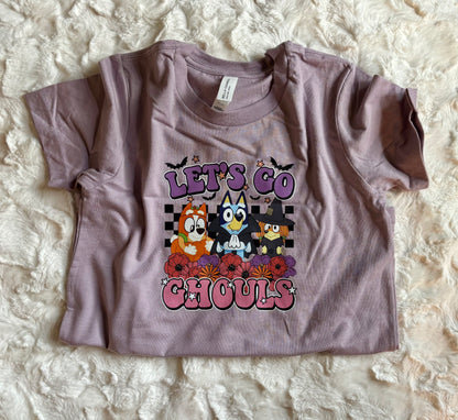 Let's Go Ghouls - Bluey - Kids Designs - Halloween - Fall Shirt - Bella + Canvas