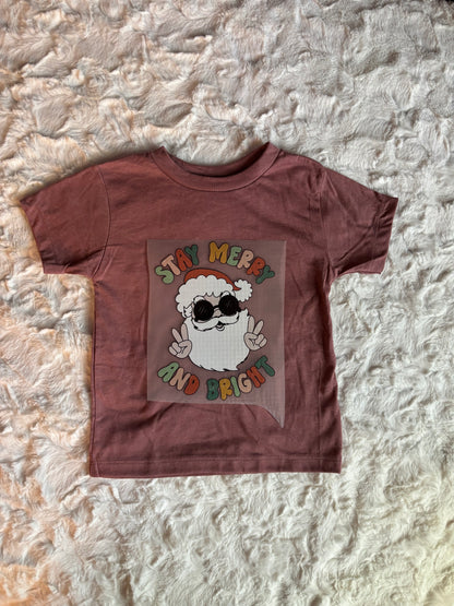 Stay Merry and Bright - Kids ONLY Designs - Christmas - Winter Shirt - Bella + Canvas