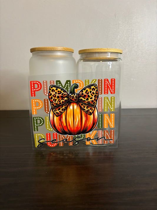 UV DTF Glass Cup - Pumpkin Season