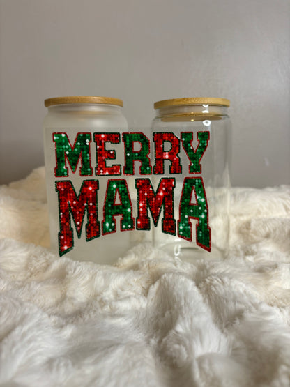 UV DTF Glass Cup - Merry Mama
